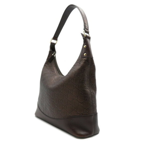 Gucci Guccissima Shoulder Bag leather brown metallic Black - Picture 4 of 10